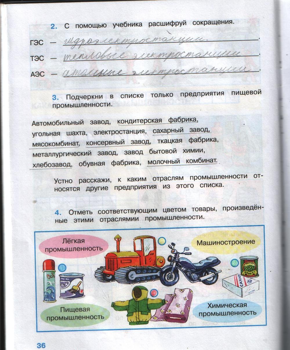 Гдз по окружающему миру 3 класс рабочая тетрадь 2 часть проект экономика родного края плешаков