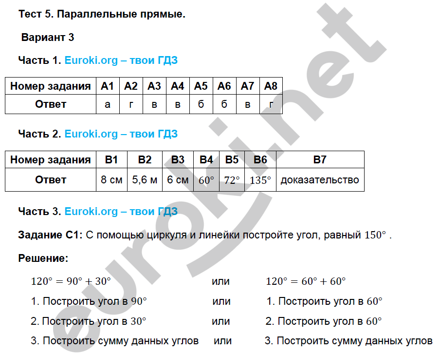 Гдз По Тесты По Геометрии 7 Класс Фарков Ответы геометрии фарков по класс тесты гдз 7 ответы по