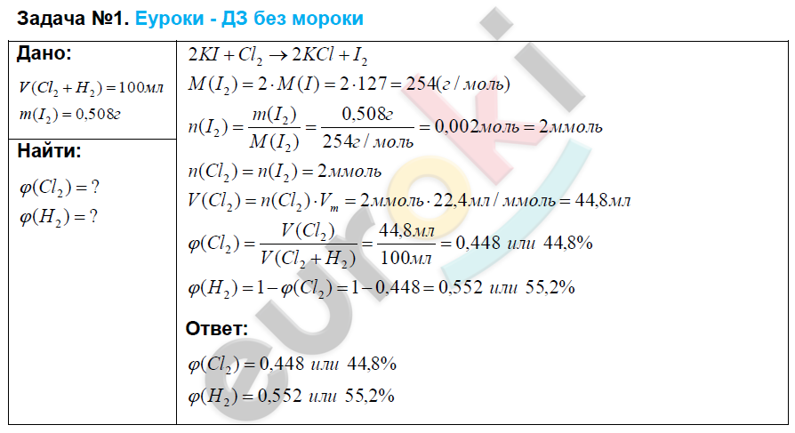 Гдз по химии 8 класс рудзитис фельдман онлайн