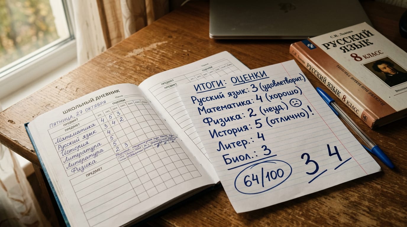 Как переводятся баллы в школьную отметку