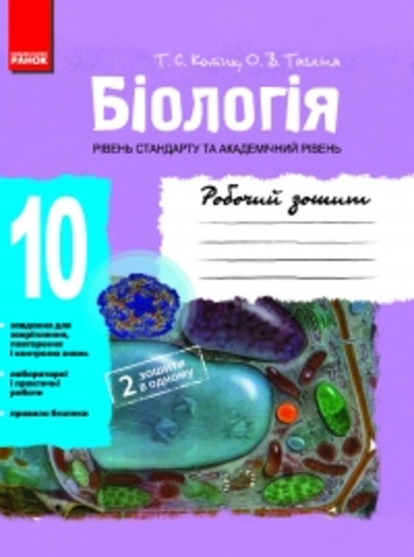 Решебник для зошита с биологии 8 класс котик таглина