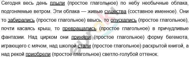 Диктант по русскому языку 8 класс Сегодня весь день плыли по небу необычные облака with medium confidence