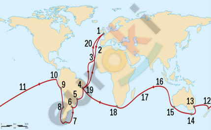 Маршрут плавания корабля «Бигль» [3]
