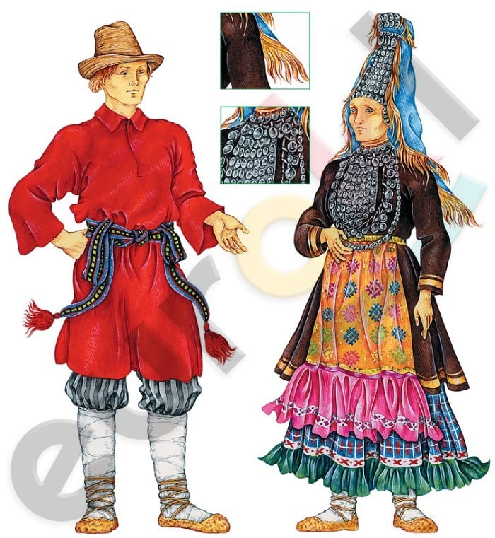 Удмуртский национальный костюм | Описание и фото