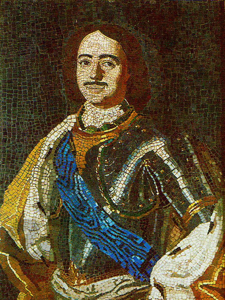 Пётра I, мозаичный портрет. Ломоносовская мастерская. Эрмитаж