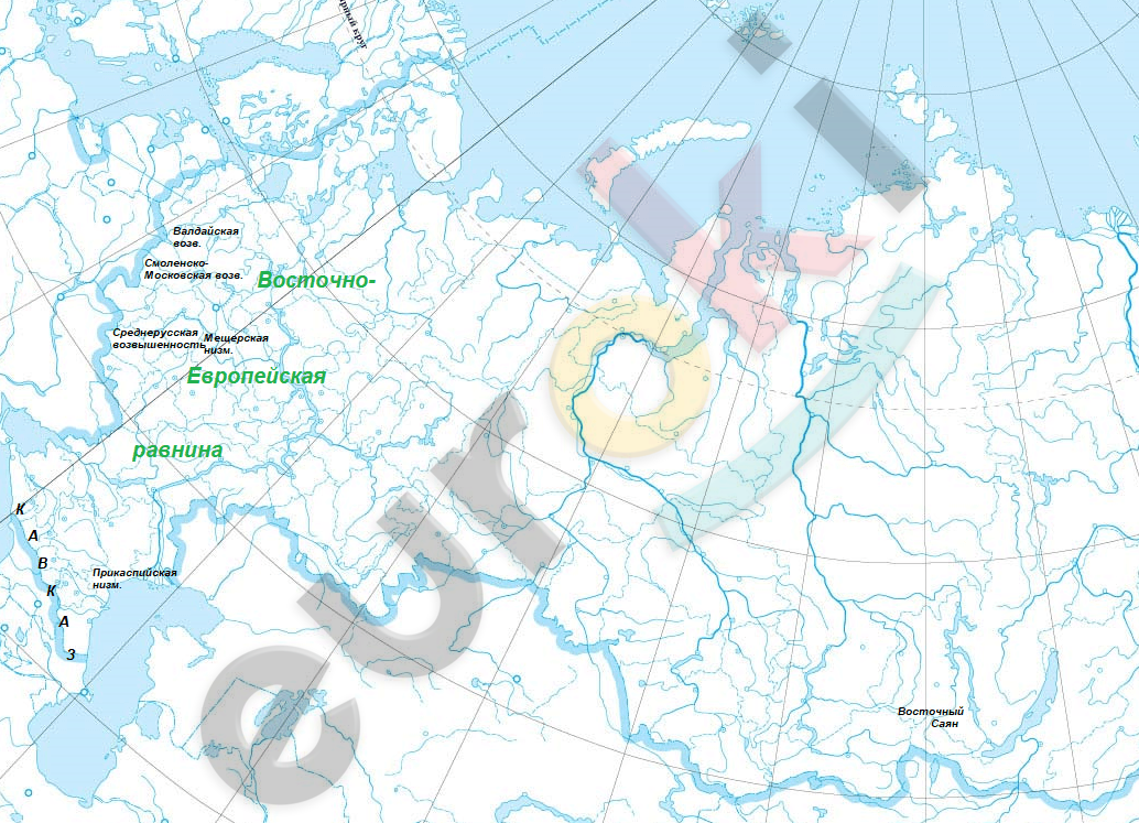 Где находятся равнины на контурной карте. Восточно-европейская равнина на контурной карте 7 класс. Возвышенности на контурной карте. Прикаспийская низменность на контурной карте. Среднерусская равнина на контурной карте.