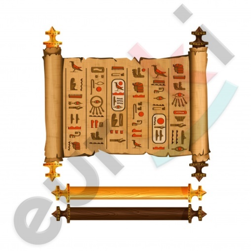A scroll with hieroglyphics on it Description automatically generated with medium confidence