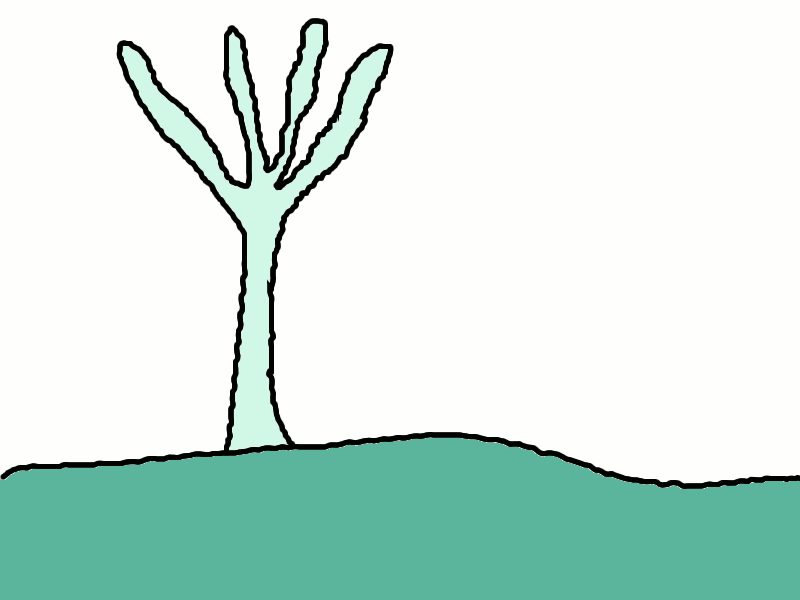 A cartoon of a tree Description automatically generated