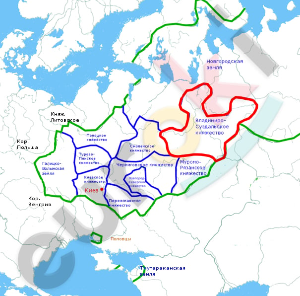 A map of europe with different colored lines Description automatically generated