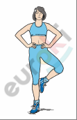 A person in blue sports outfit Description automatically generated