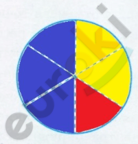 A blue yellow and red circle Description automatically generated