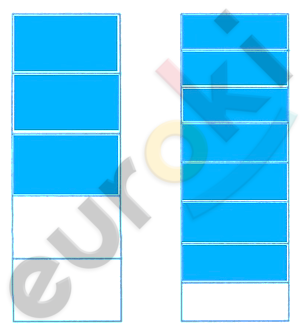 A blue and white rectangular objects Description automatically generated