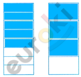 A blue and white rectangular objects Description automatically generated