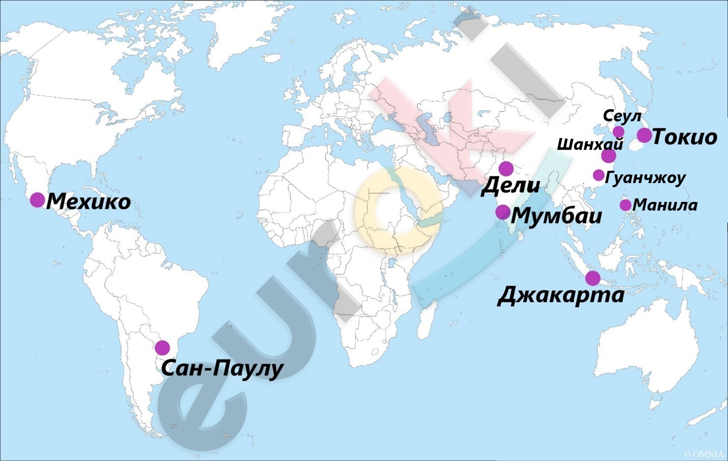 A map of the world with different countries/regions Description automatically generated