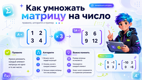 Как умножать матрицу на число